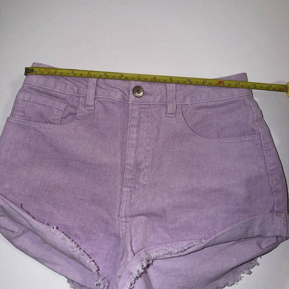 Forever 21 Shorts Womens Sz 27 High Rise Corduroy Lavender Purple Shortie‎ 2 in - Picture 5 of 9